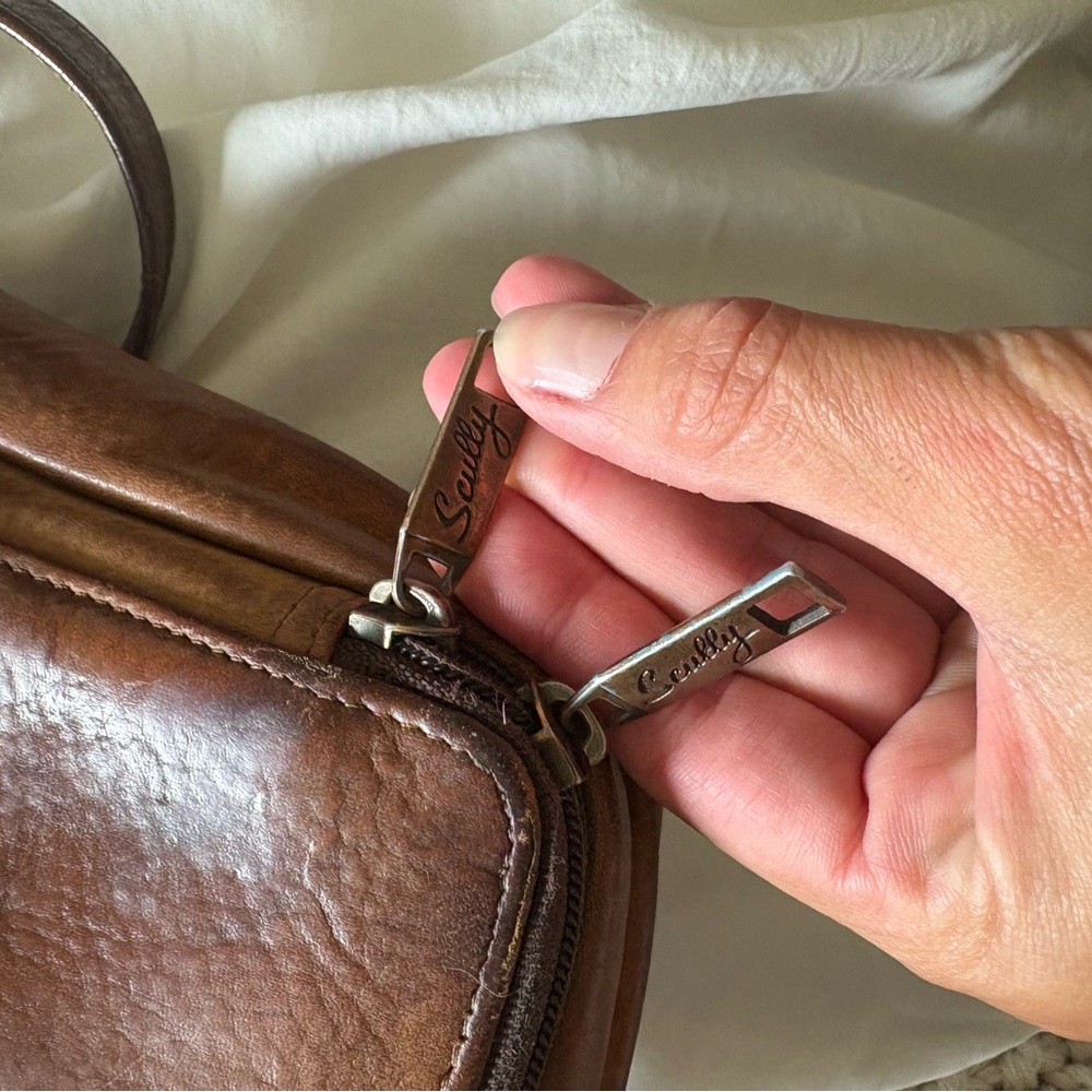 Scully Brown Leather Crossbody Bag - Picture 2 of 8